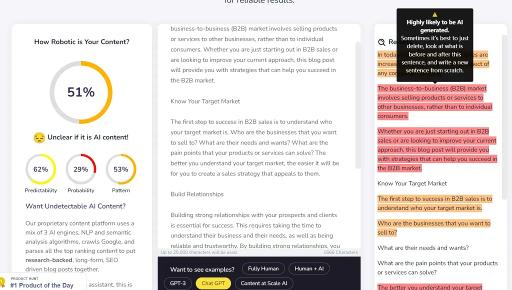 Contentatscale AI Content Detector