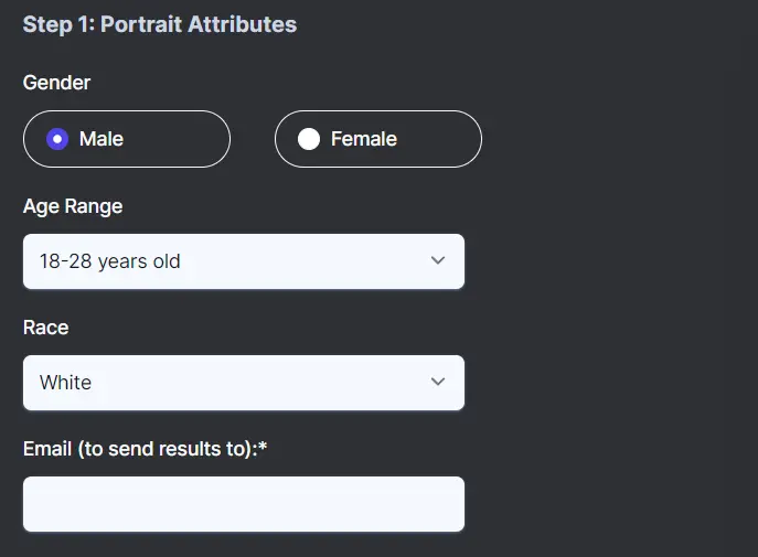 AI Portrait Generator Attributes
