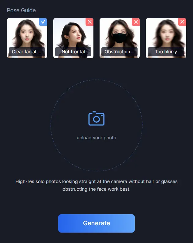 AI Portrait Generator Upload