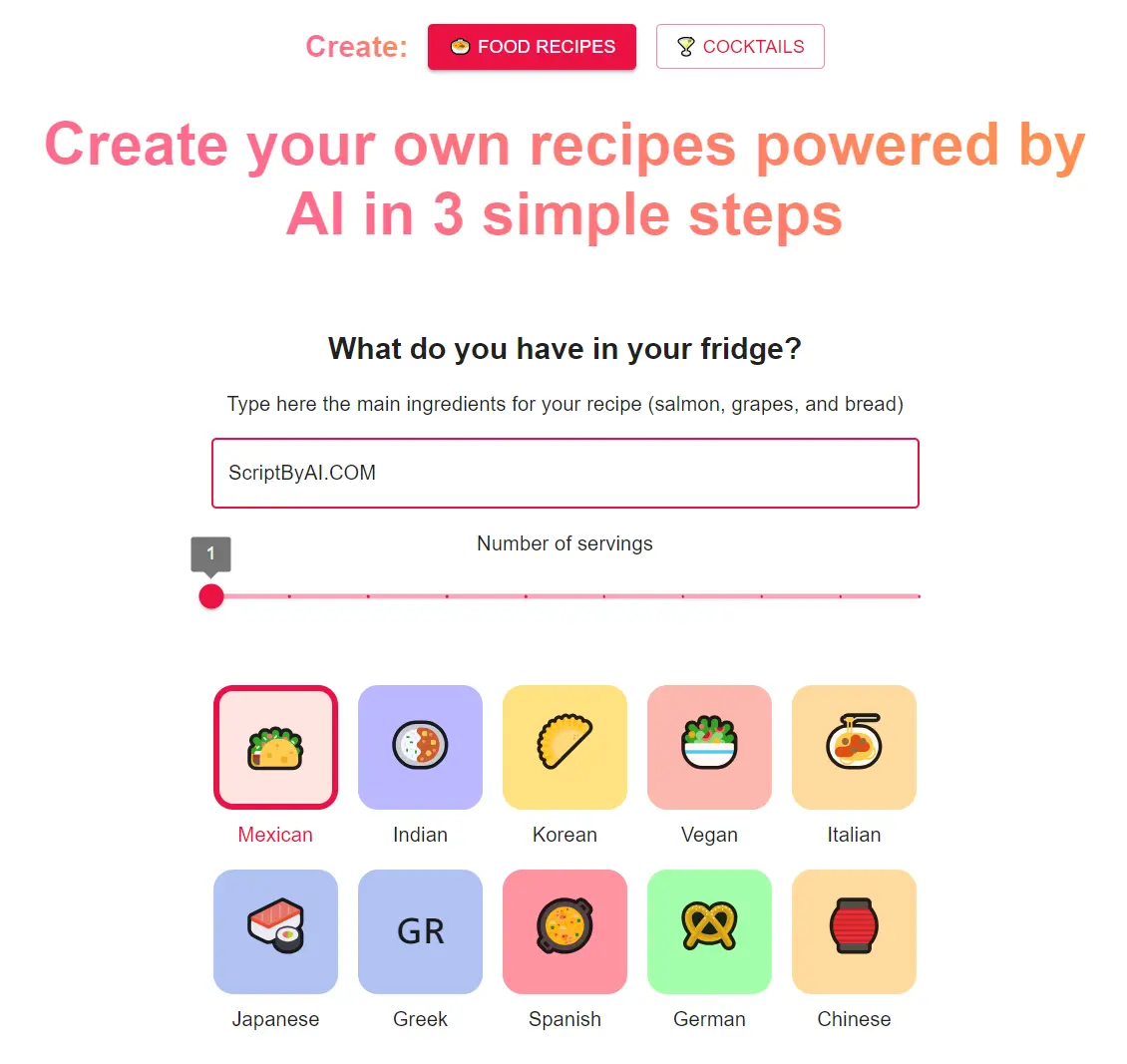 Craft Recipes & Cocktails Effortlessly With Aifoodie