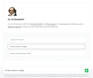 AI Chatbot For Natural Conversations In Shakespearean Style Shooketh