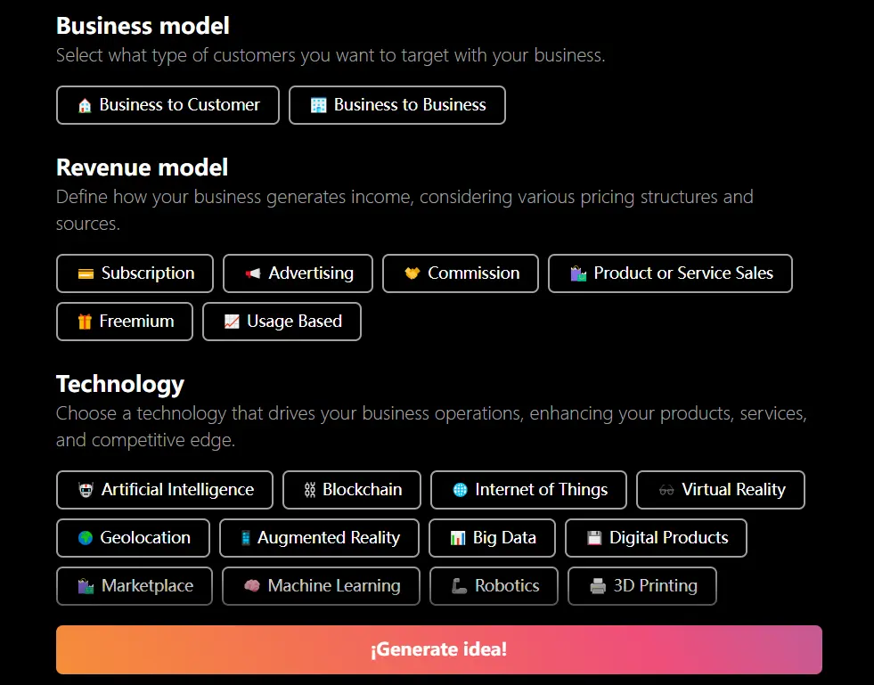 Business Idea Generator