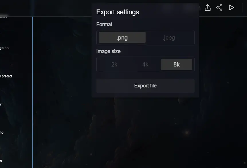 AI mindmap generator export