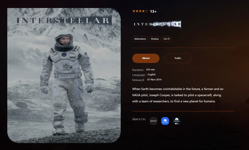 Movieuncover Interstellar