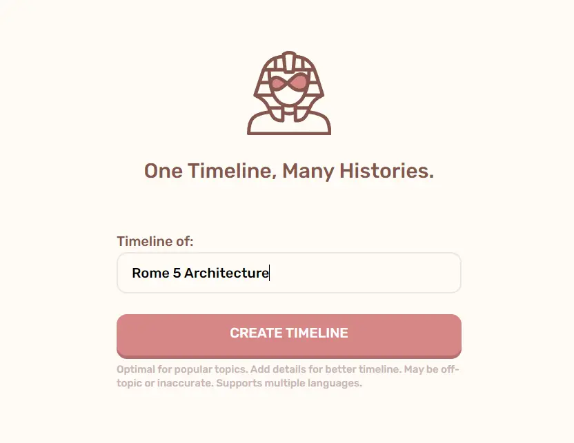 MyLens AI Timline Input