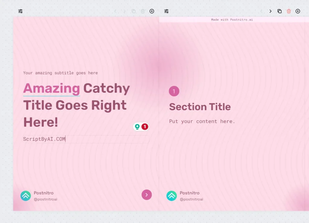 Postnitro AI Carousel Preivew