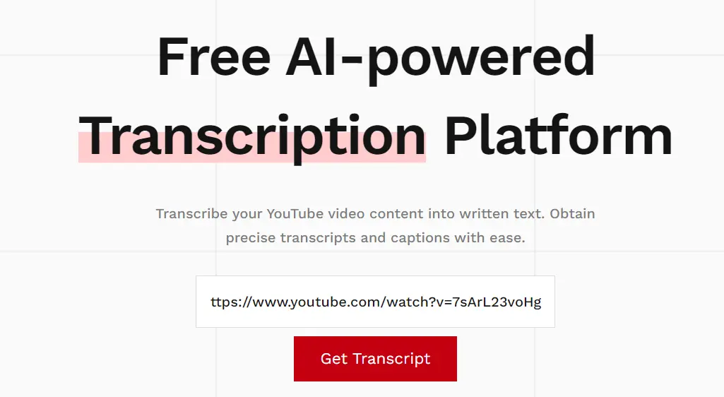 Transcriptal Youtube Video Transcription URL