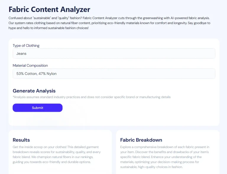 Fabric Content Analyzer