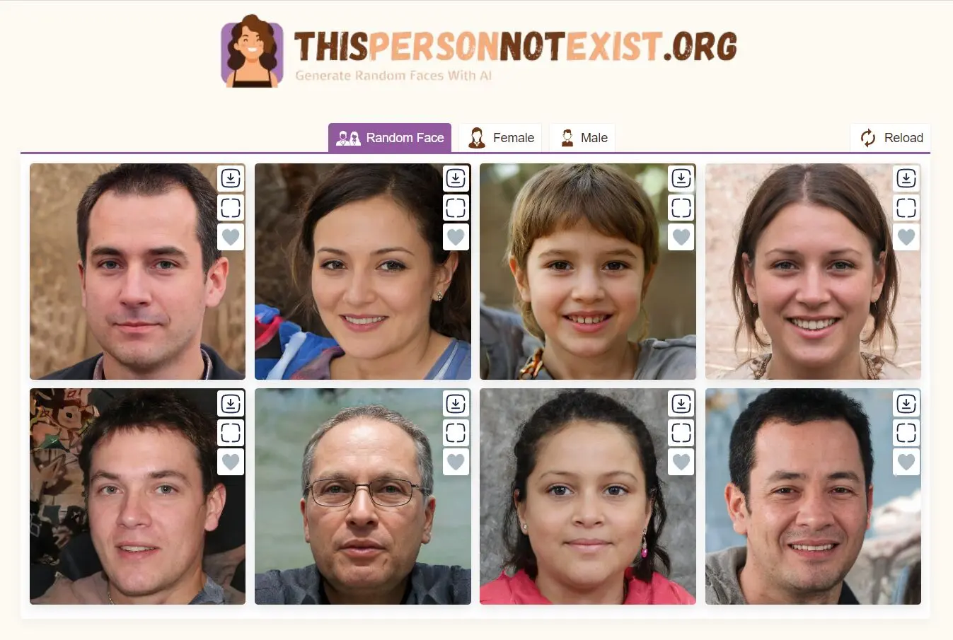 Generate Realistic Faces With AI - ThisPersonNotExist