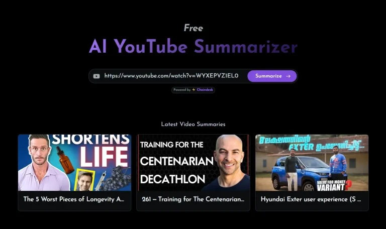 Get Brief And Chapter-by-chapter Summary From Youtube Videos With AI