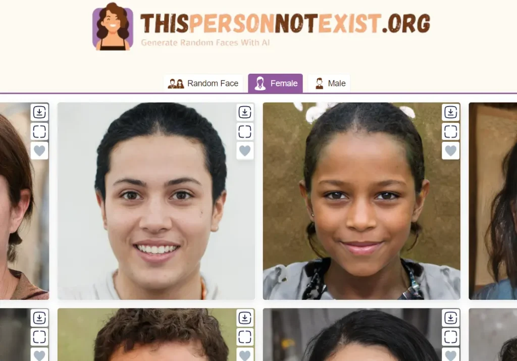 ThisPersonNotExist AI Face Generator Gender