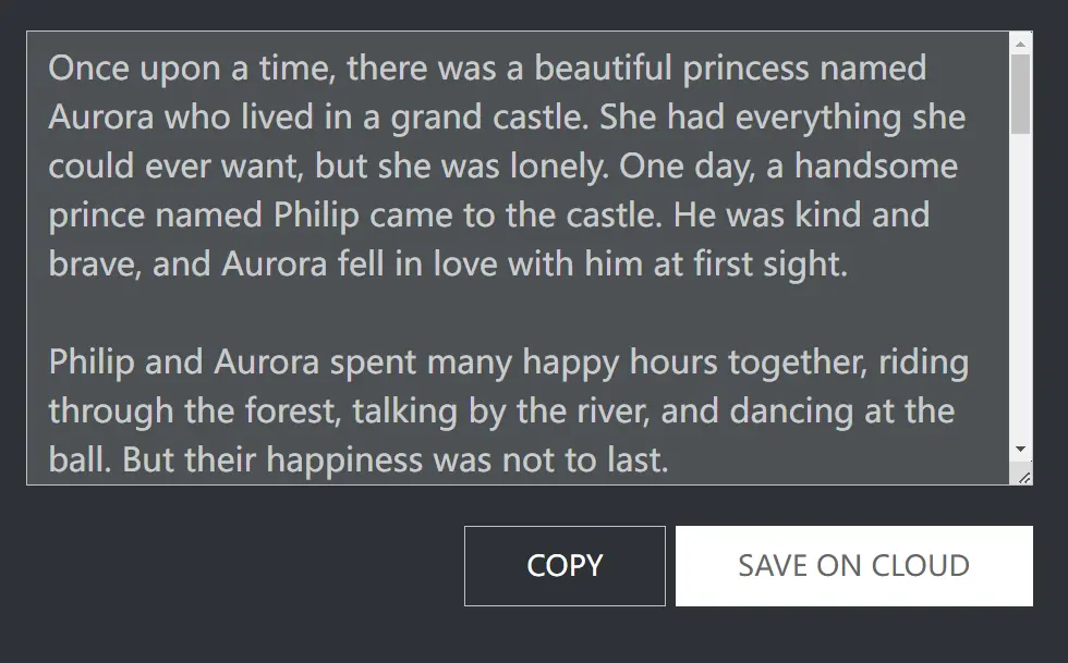 story321 Story Generator Result