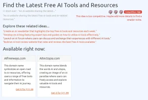 Domain Brainstormer AI