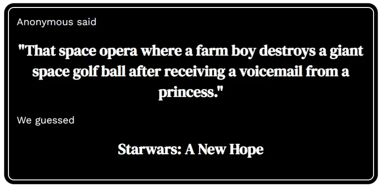 Find Any Movie From Your Description GuessMyMovie