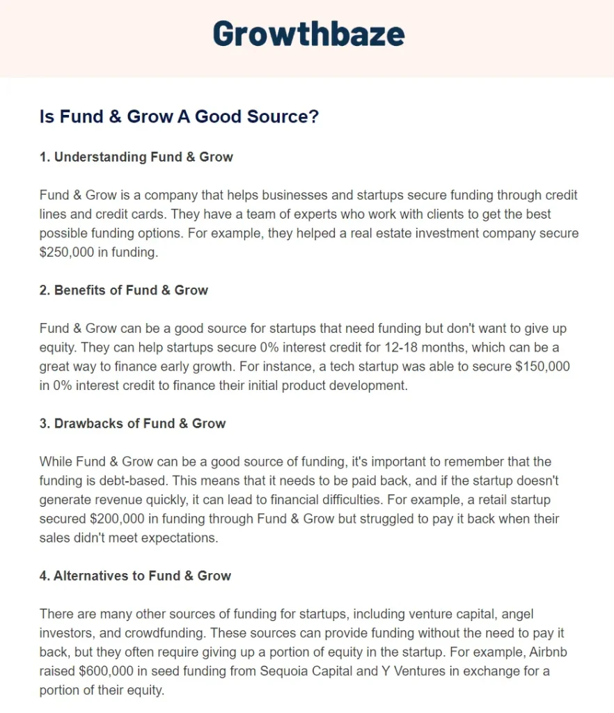 GrowthBaze Startup Growth AI Insights