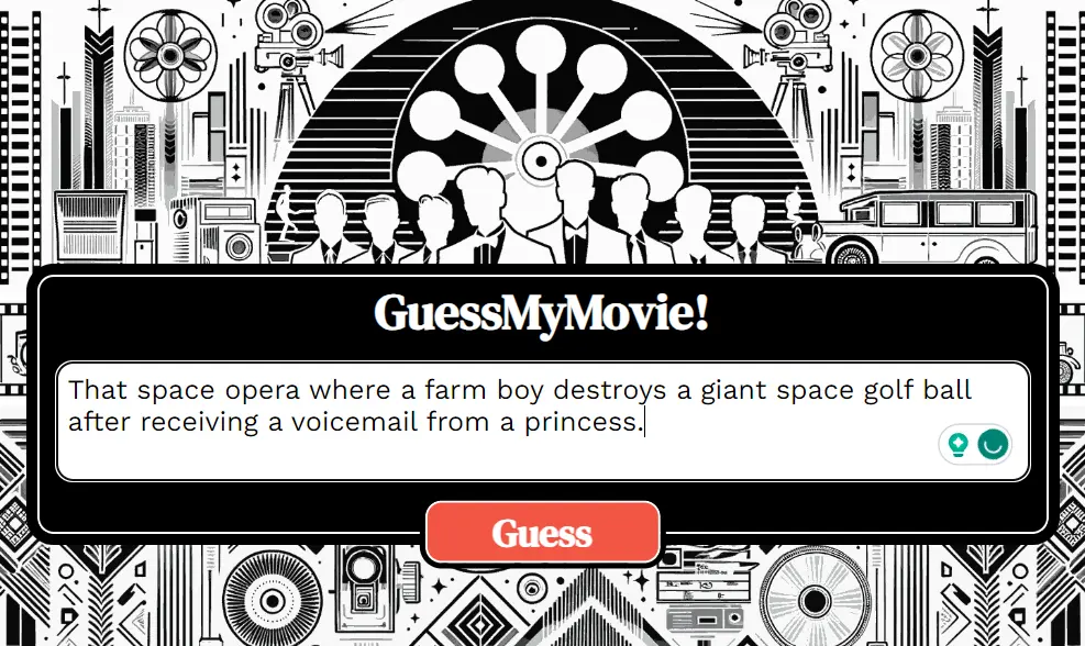 Guess My Movie Describe