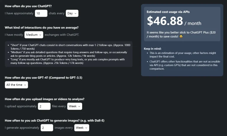 OpenAI Cost Calculator
