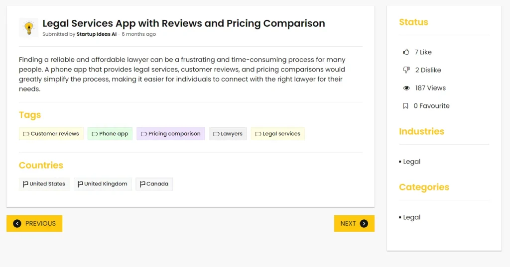 Startup Ideas AI Library