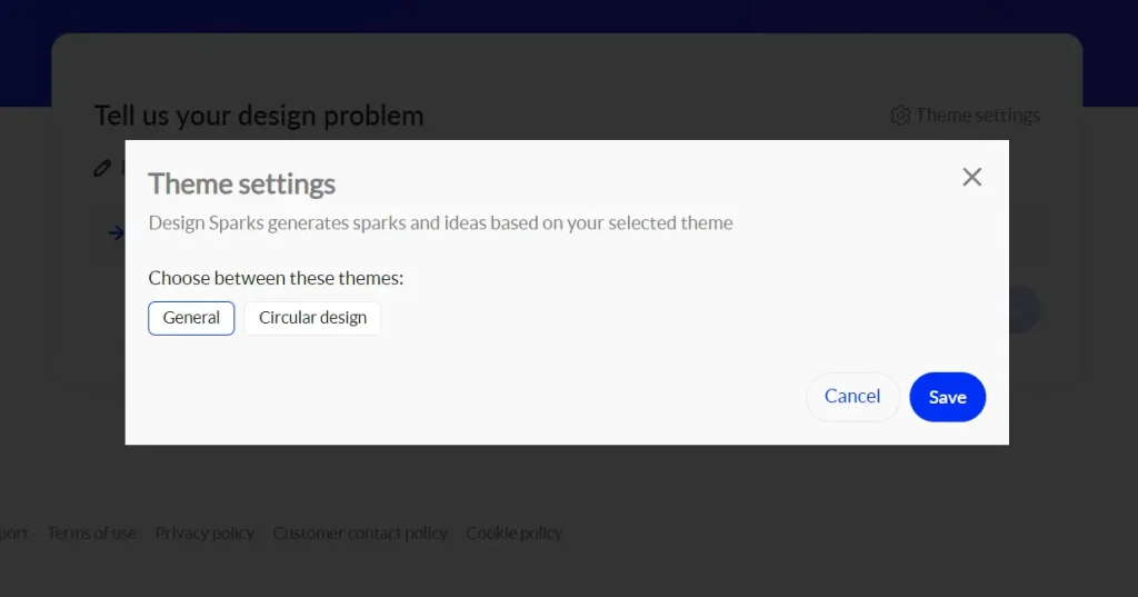 Design Sparks Theme Settings