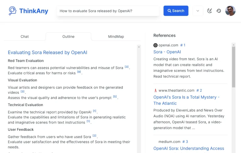 Get Accurate Answers On Any Topic With ThinkAny AI Search Engine