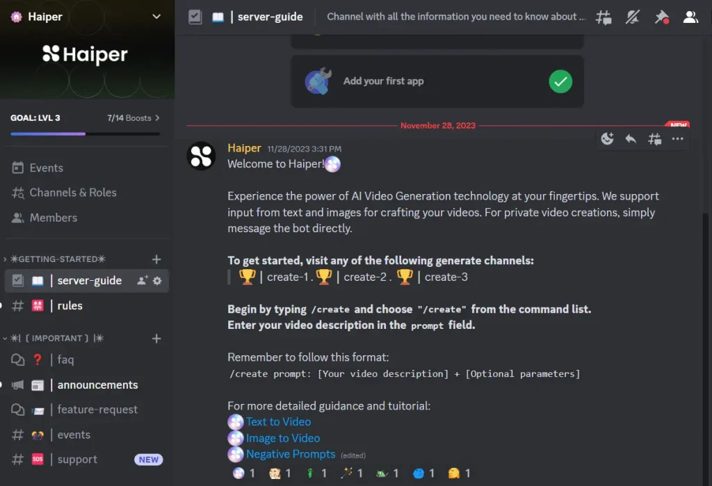 Haiper AI Discord