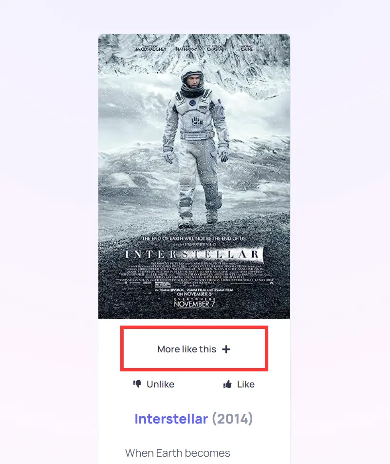 Instadecide movie recommendation tool more like this