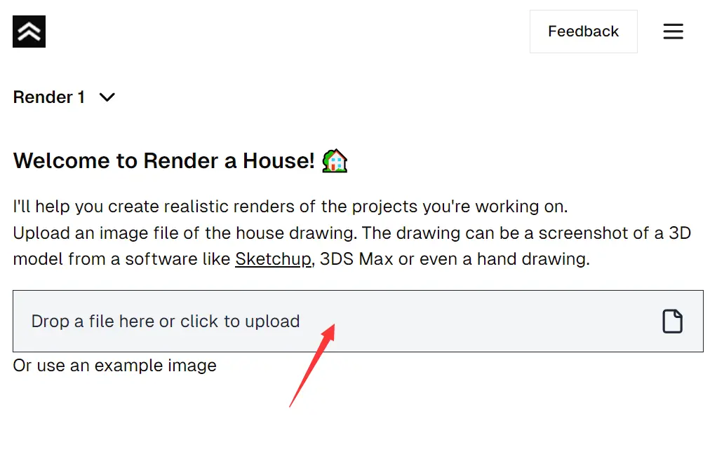 Render A House AI Upload