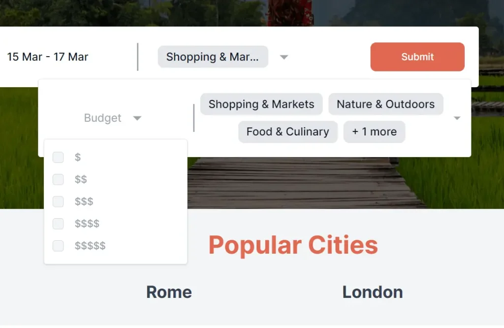 Traveliciou AI travel assistant preference