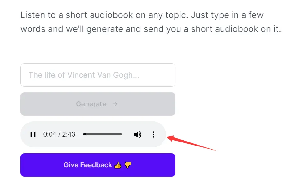 VozPod AI Audio Generator Result