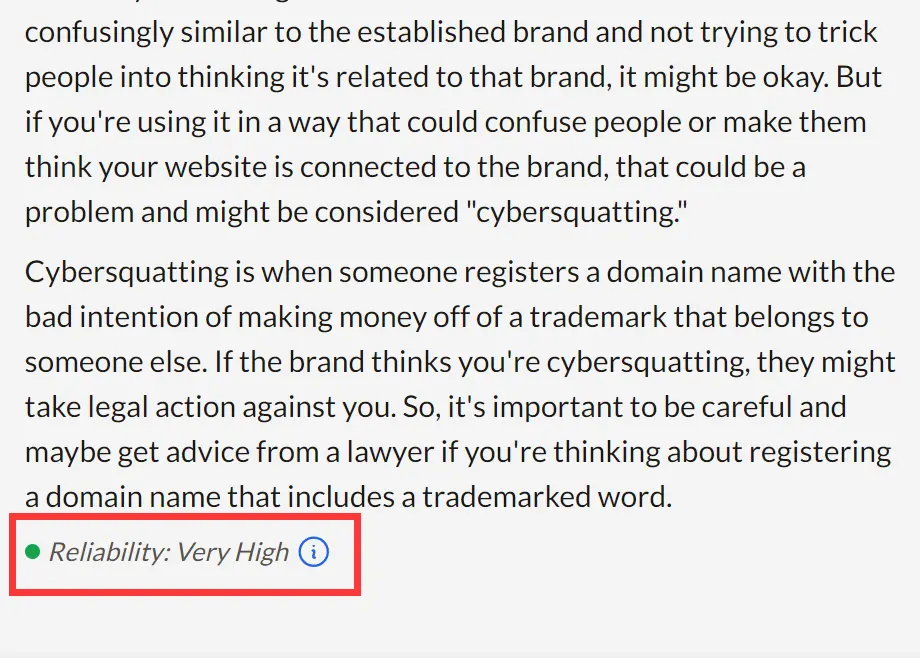 Ask Legal AI Chatbot Score