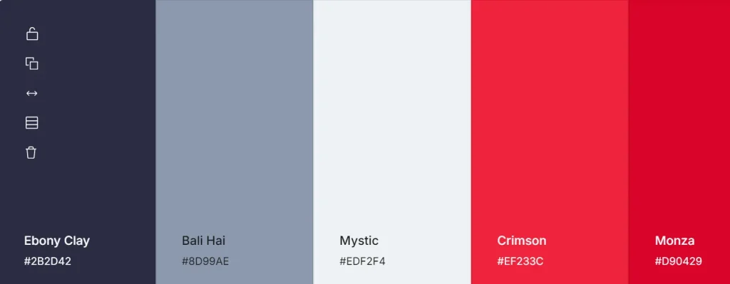 Deblank Colors AI Palette Generator Result