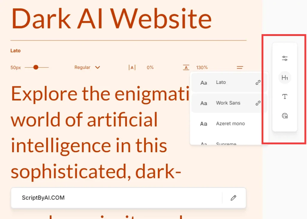 Deblank Fonts Sidebar