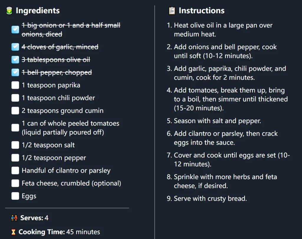 Reel2recipe AI Details