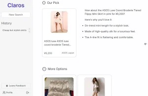 Smart & Personalized AI Shopping Assistant Claros