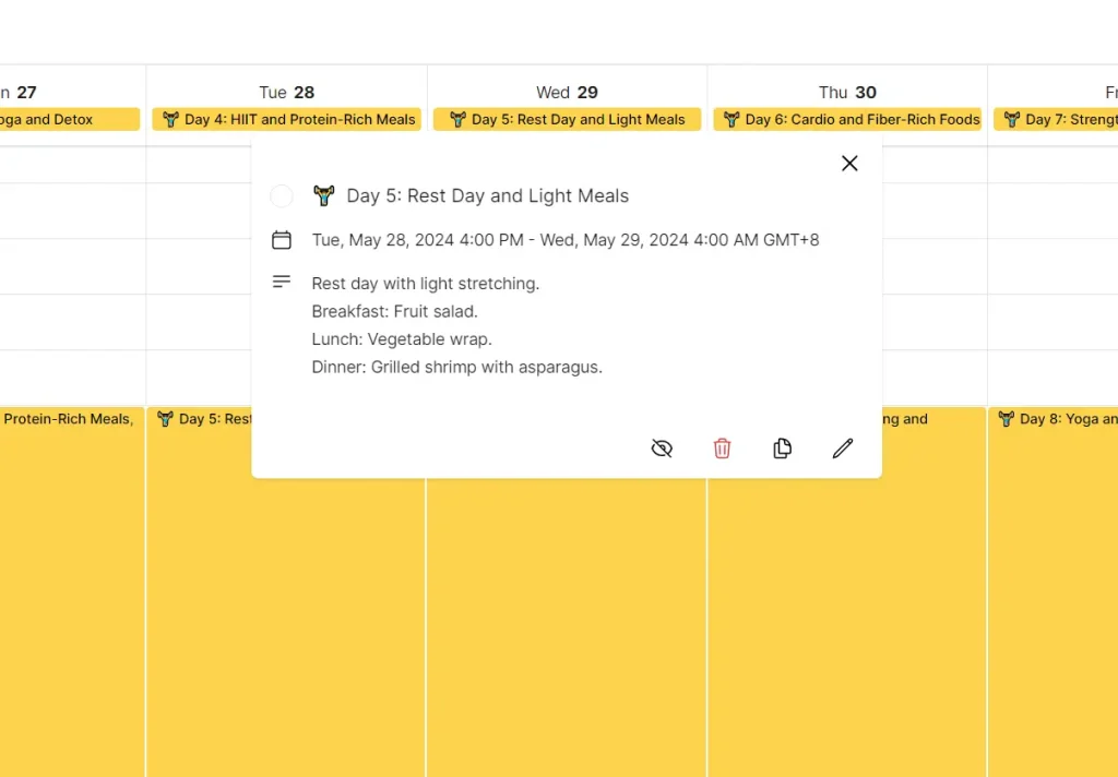 Arrange AI Planner Calendar