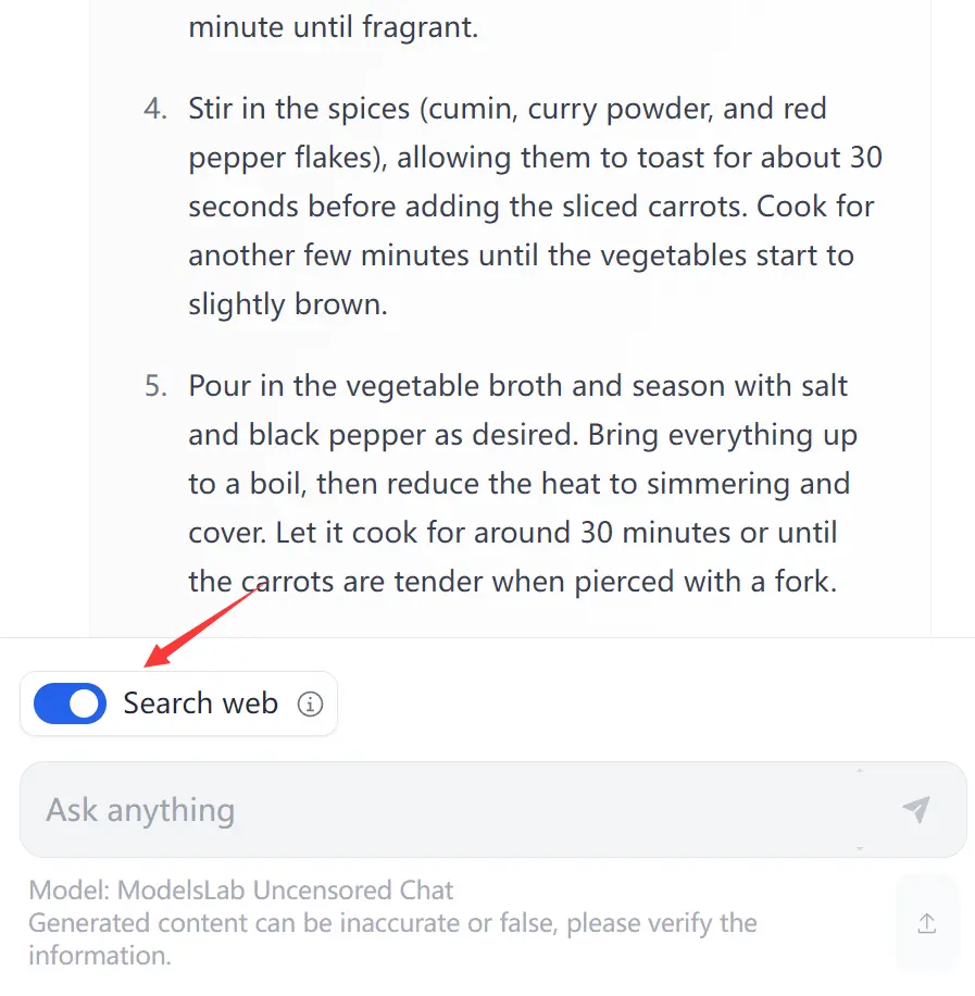 Uncensored Conversations with AI Web Search