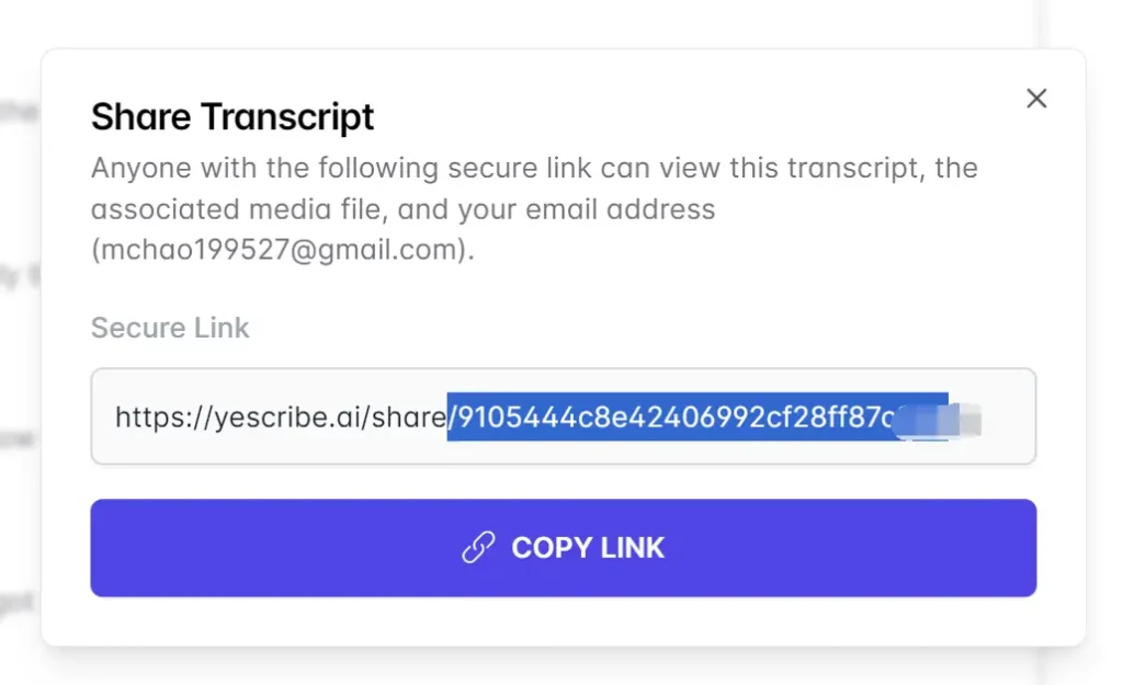 Yescribe AI transcription tool share