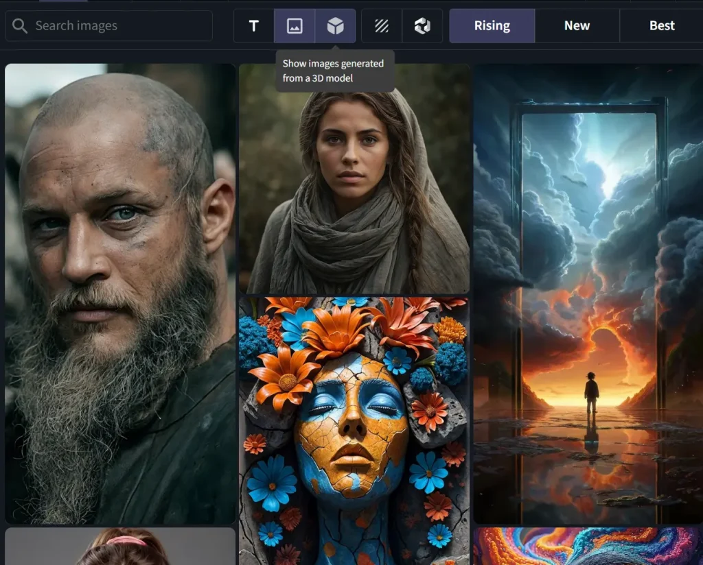 Cgdream AI image generation gallery