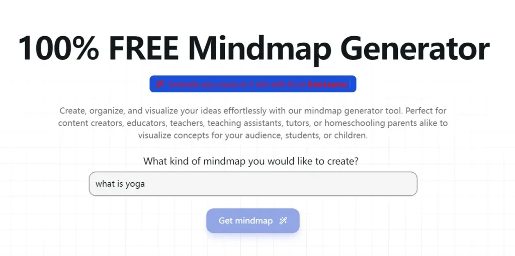 Free Mindmap Generator Enter Prompt