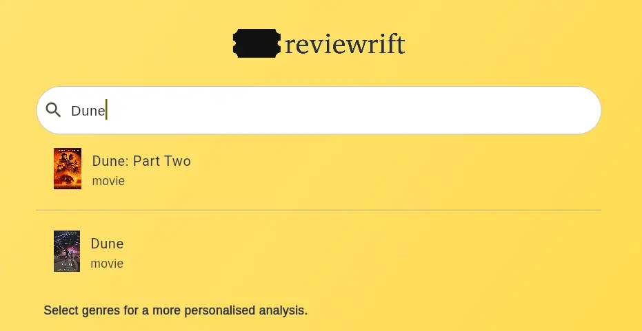 ReviewRif AI Search Dune
