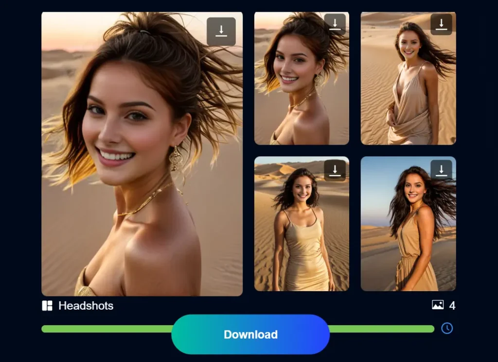 Supawork AI headshot generator result
