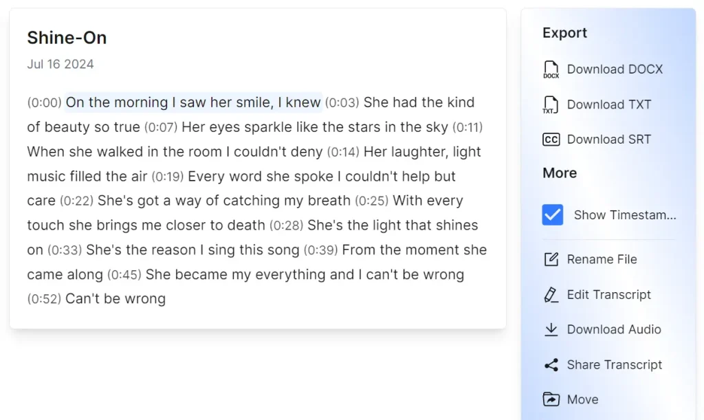 transcribe-audio-video-words