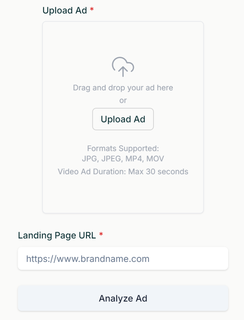 AI Ads Analyzer Upload