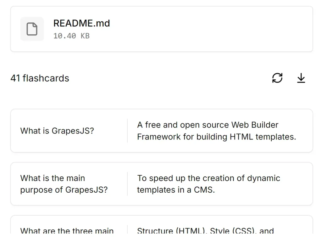 Markdown To Anki Flashcard Generator Readme Result
