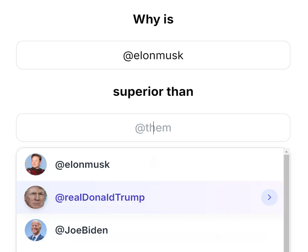 X Showdown Enter Usernames