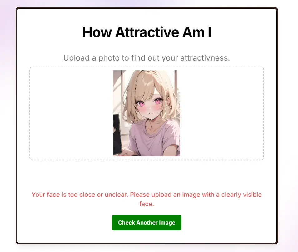 How Attractive Am I Error