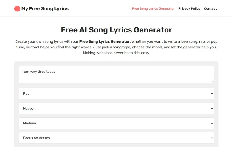 song-lyrics-generator