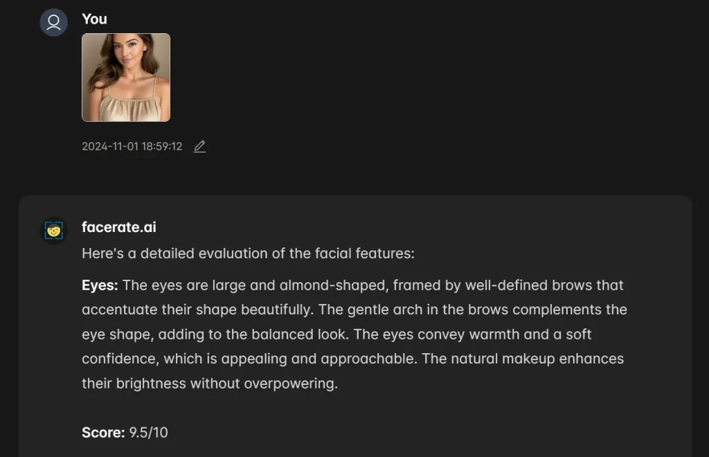 FaceRate Female Example