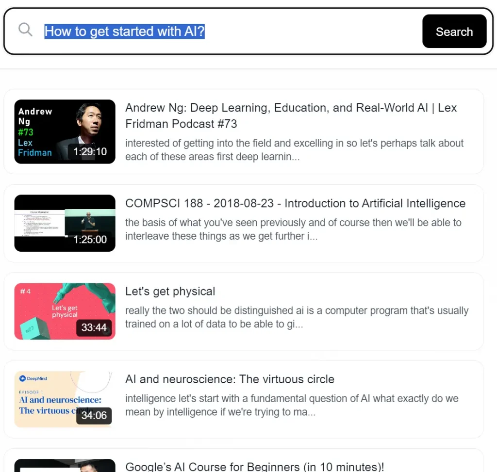 Notclass AI Search Result