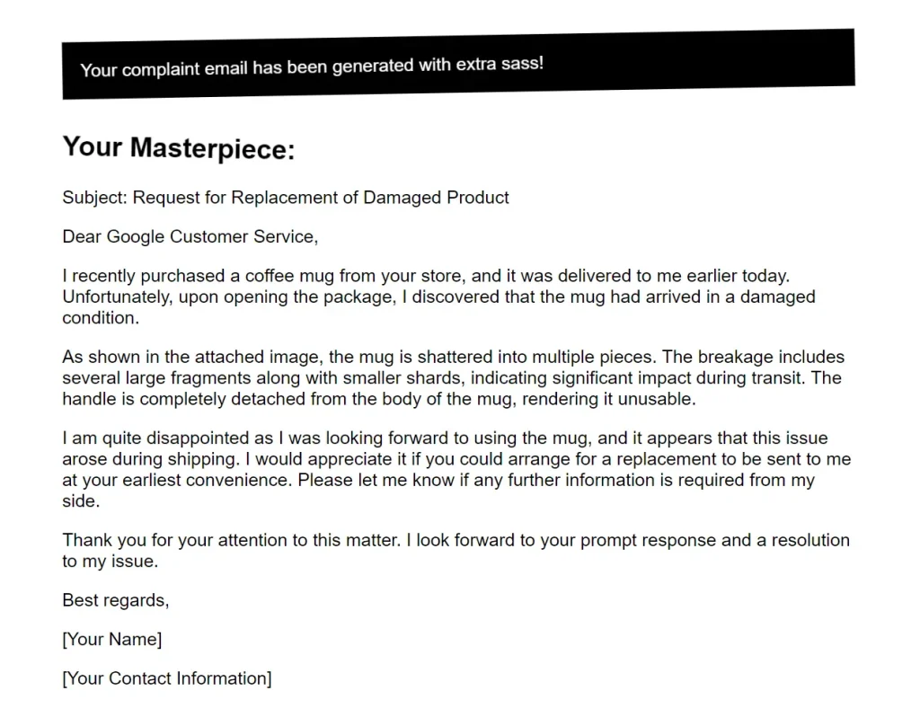 Sincerely Karen Result Email